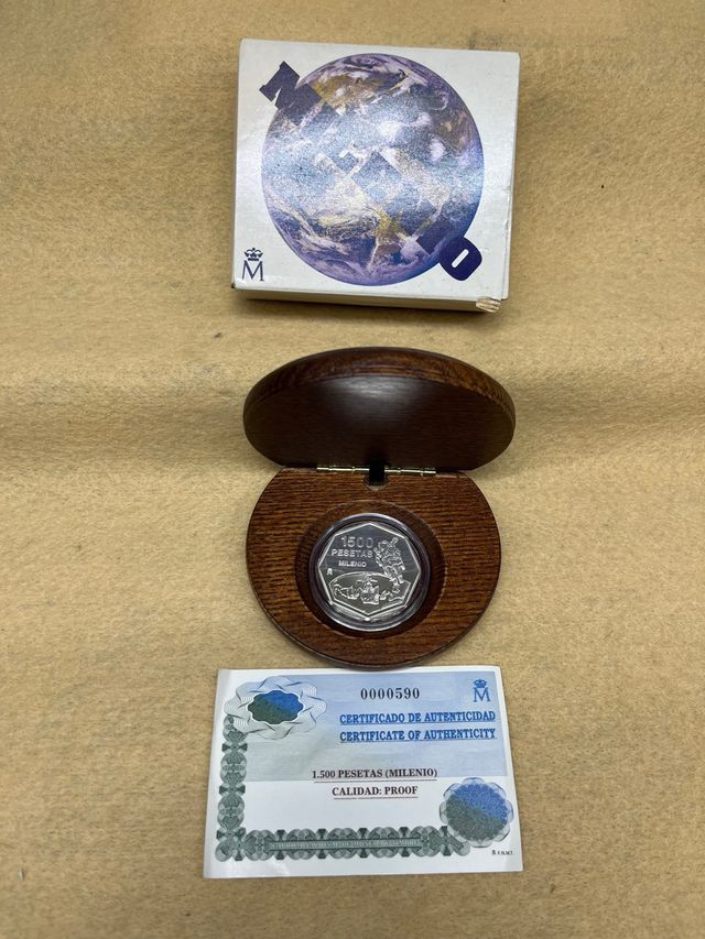 Moneda Plata 1500 Pesetas 1999 Proof