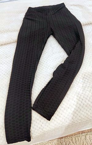 Leggings negros texturizados