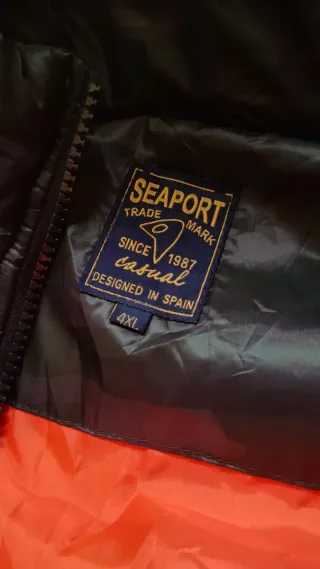 Plumífero Negro y Naranja