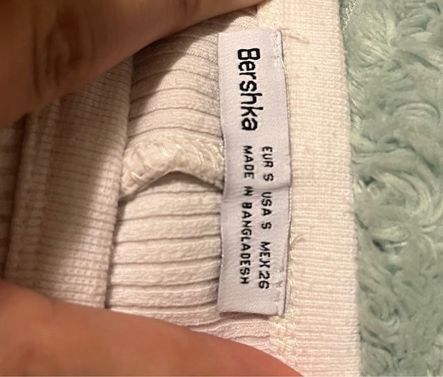 Vestido largo Bershka blanco