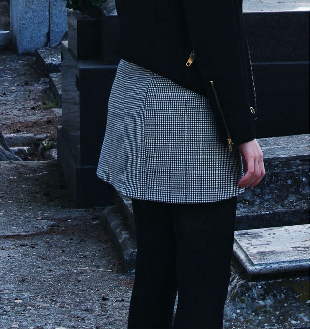 Falda mini Zara pata de gallo