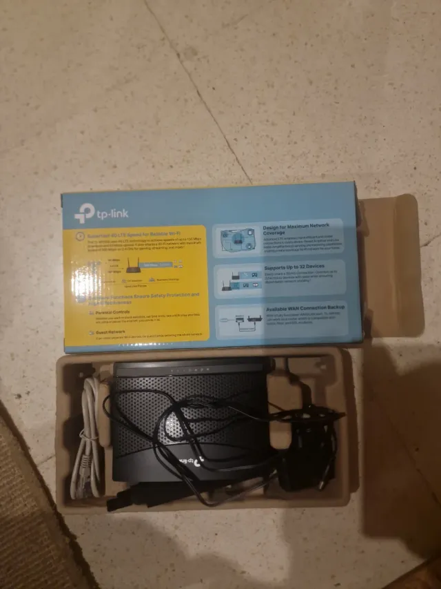 Router internet con tarjeta TP-Link 4G LTE 300 Mbp