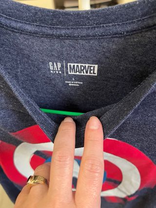 Camiseta niño Capitán América talla 10 años