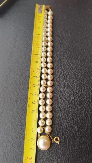 Pulsera Vintage Perlas Cierre Plata