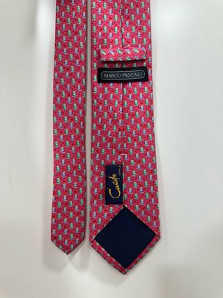 Corbata Marco Pascali roja con pájaros