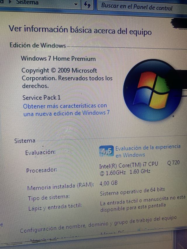 Portátil Asus X84J i7 4GB RAM Windows 7