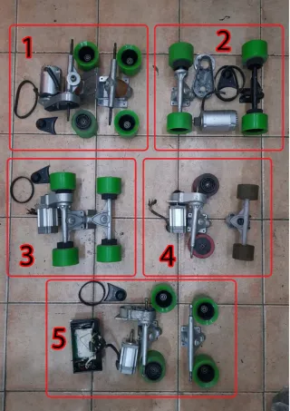 Ejes y motores skate eléctrico
