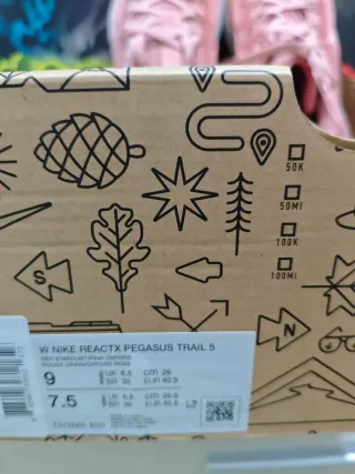 Nike Pegasus Trail 5 Rosa/Blanco Talla 40,5