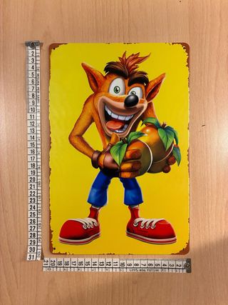 Crash Bandicoot poster alluminio V01