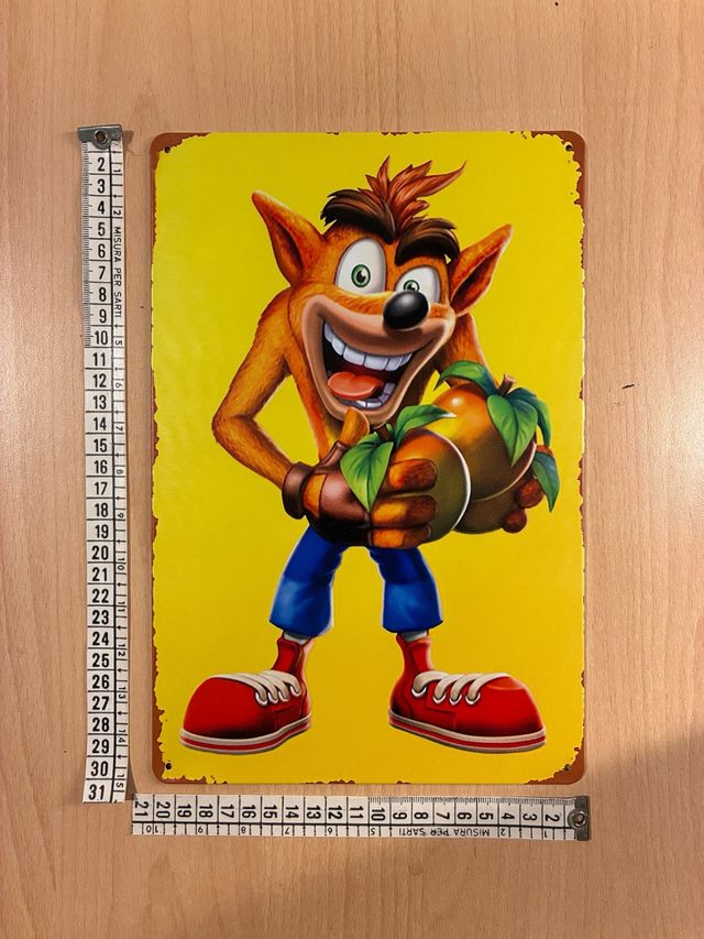 Crash Bandicoot poster alluminio V01