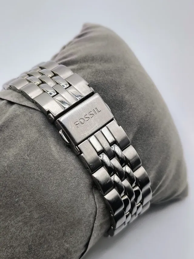 Reloj Fossil Mujer Cuadrado Bisel Brillante