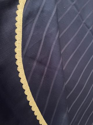 Copriletto matrimoniale blu a righe