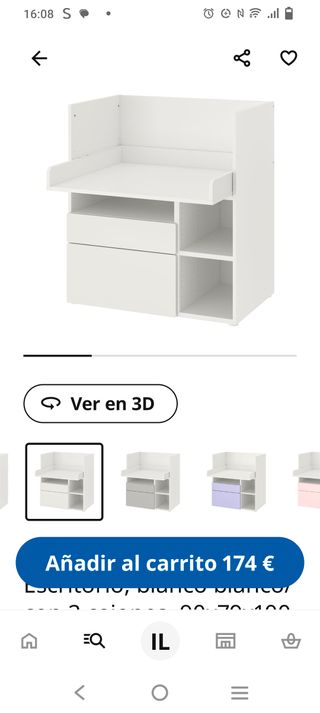 Cambiador de bebé blanco