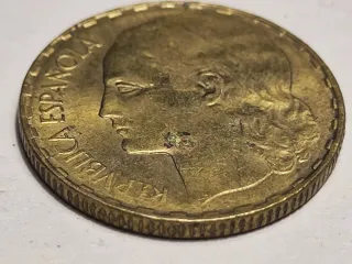 Moneda 1 Pta 1937 II REPÚBLICA ESPAÑOLA