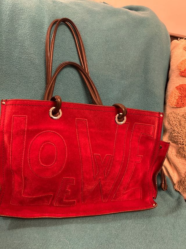 Bolso Loewe Ante Rojo