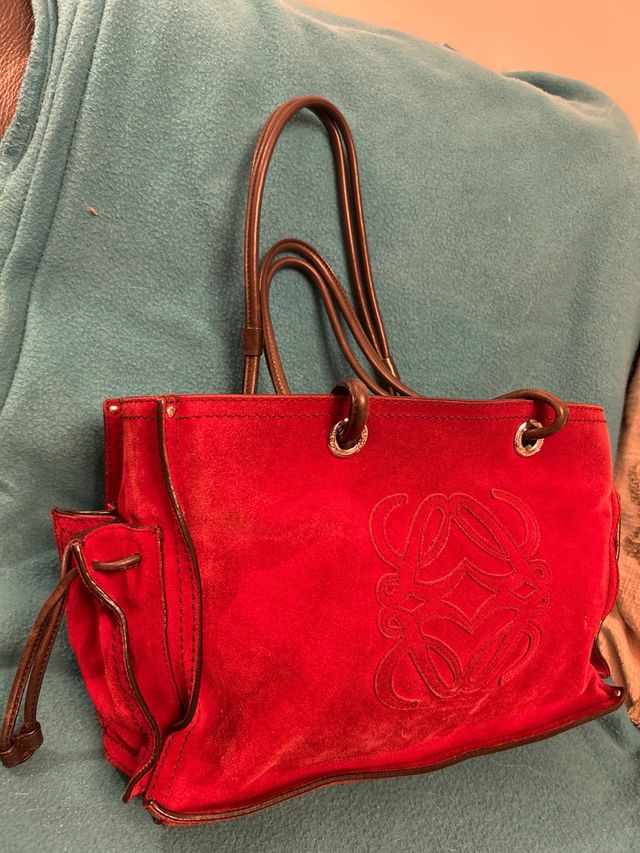 Bolso Loewe Ante Rojo