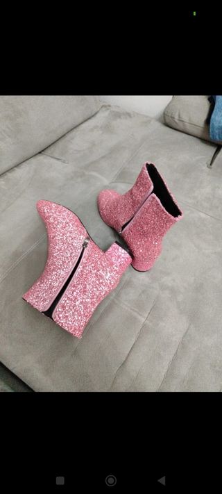 Stivali glitter rosa n.37