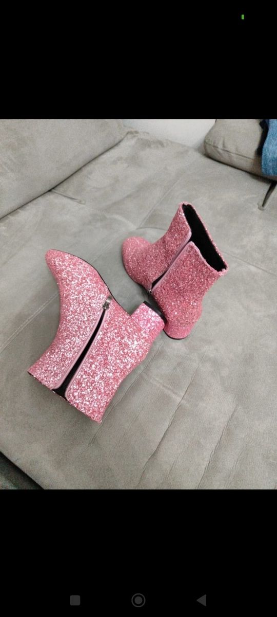 Stivali glitter rosa n.37