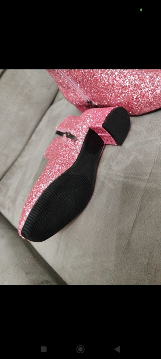 Stivali glitter rosa n.37