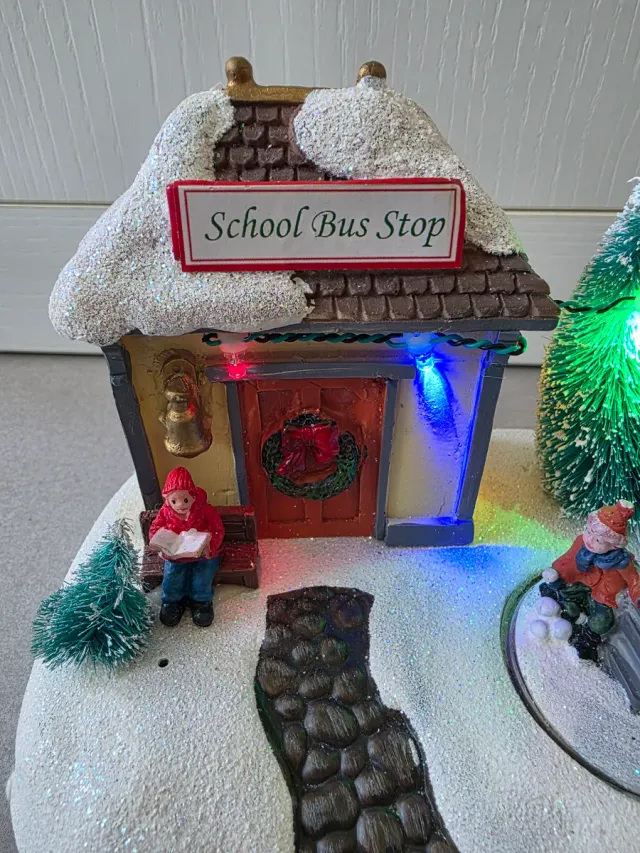 Pueblo Navideño con Luces