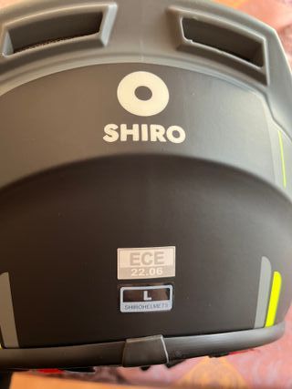 Casco Moto SHIRO gris y Amarillo