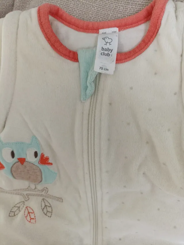 Saco pijama bebé búhos
