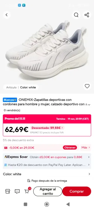 Zapatillas deportivas mujer talla 40