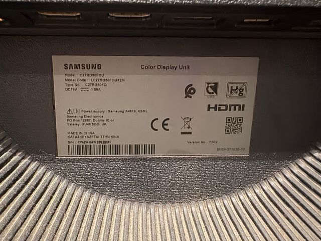 Monitor Gaming Curvo 27 FHD 240Hz 4ms