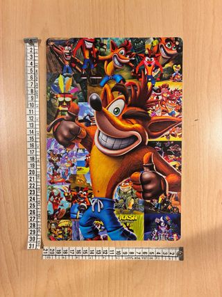 Crash Bandicoot poster alluminio V02
