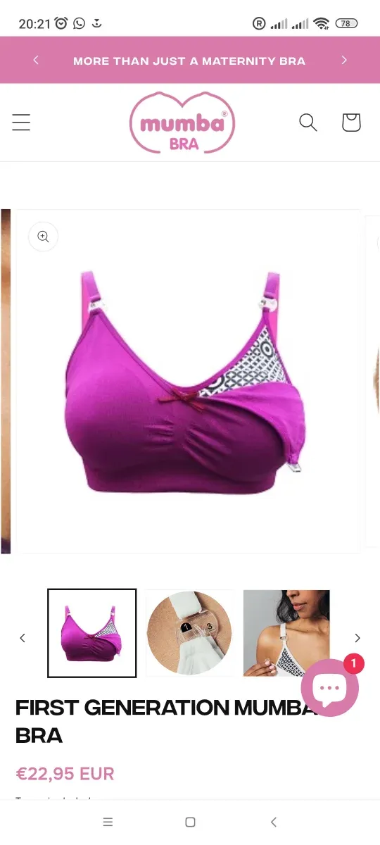 Lote 3 Sujetadores Lactancia Mumba Bra NUEVOS