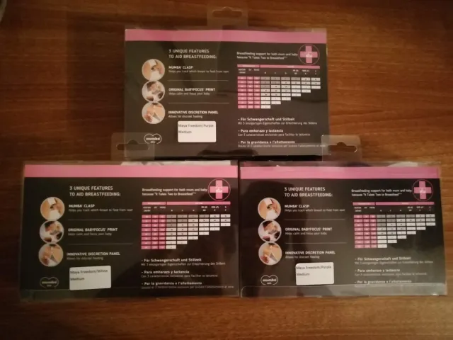 Lote 3 Sujetadores Lactancia Mumba Bra NUEVOS