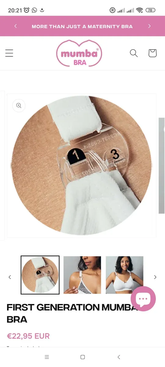 Lote 3 Sujetadores Lactancia Mumba Bra NUEVOS