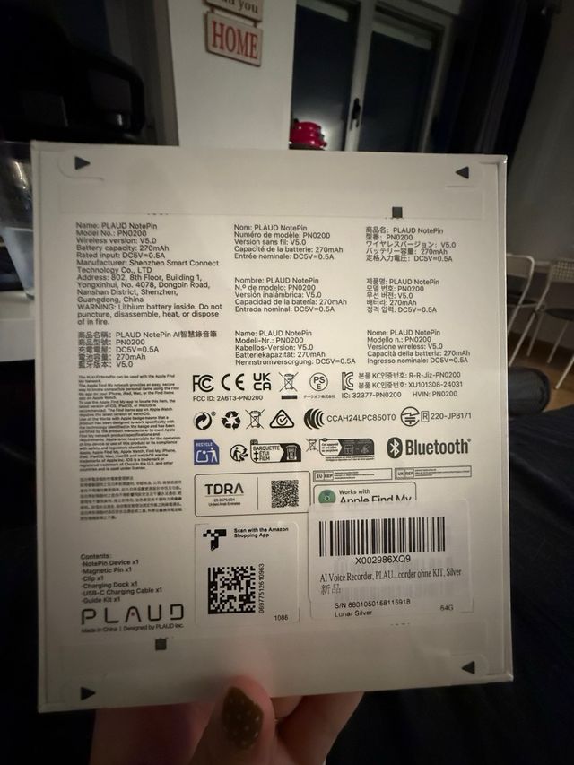 Plaud NotePin Grabadora de Voz AI