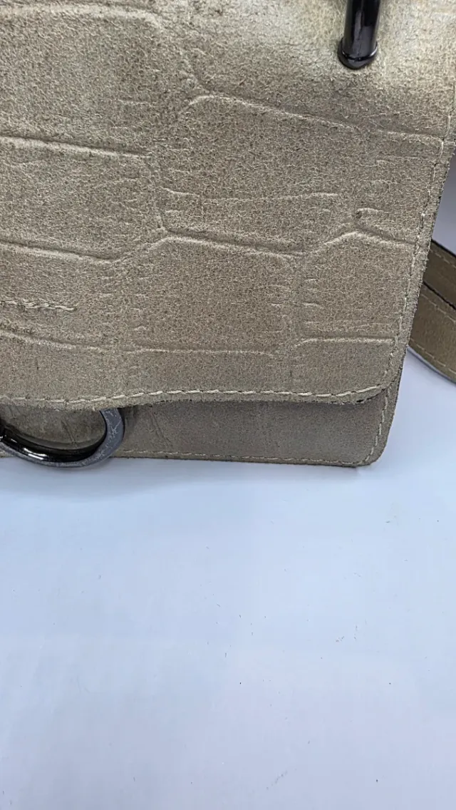 Bolso bandolera CUERO MADE IN ITALY Beige Nude