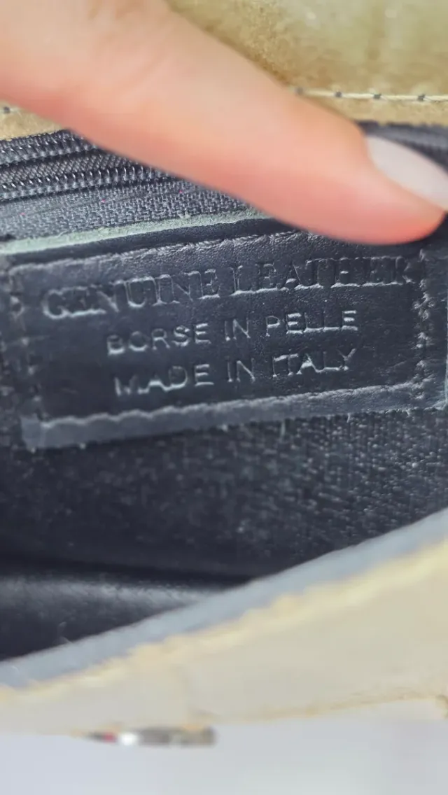 Bolso bandolera CUERO MADE IN ITALY Beige Nude