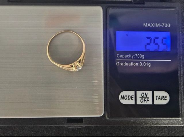 Anello Solitario Oro 18k 2,55gr T-24