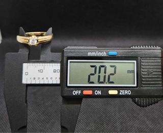 Anillo Sortija Solitario Oro 18k 2.55gr T-24