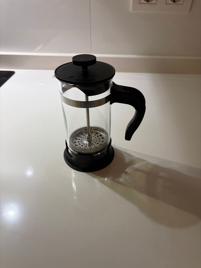 Cafetera de Vidrio y Acero Inoxidable