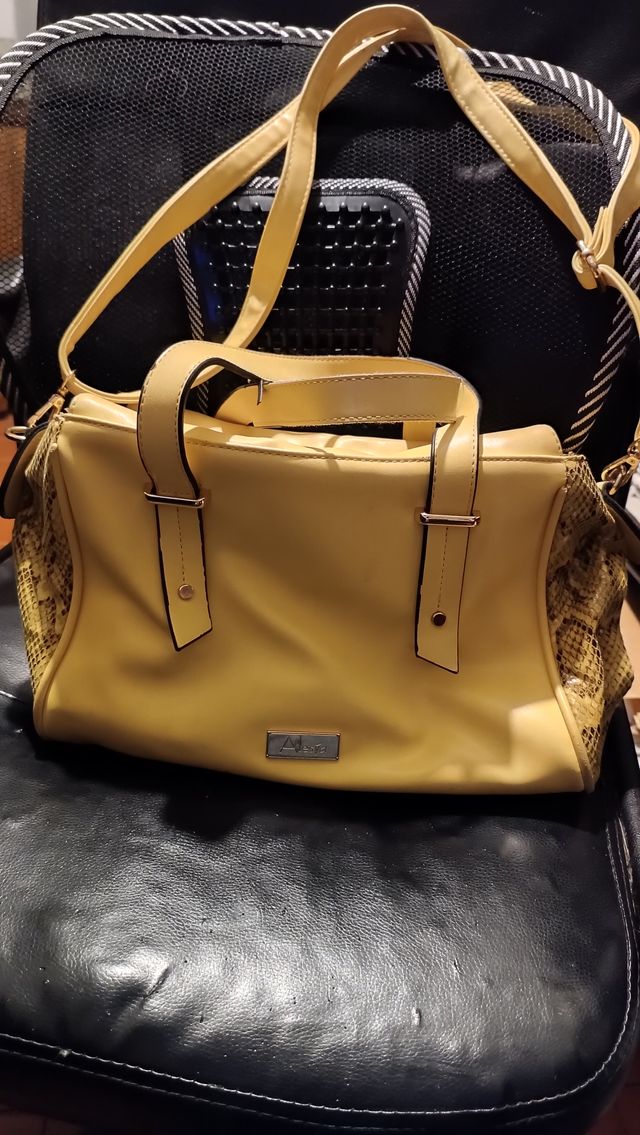 Borsa ALDO donna gialla pitonata