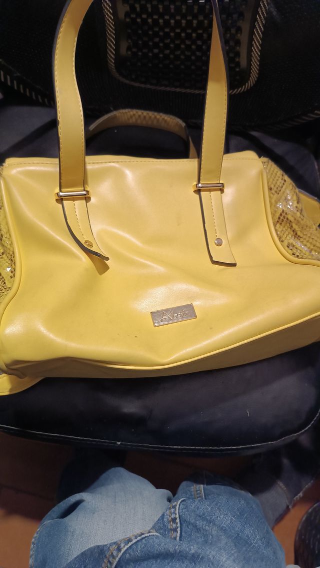 Borsa ALDO donna gialla pitonata
