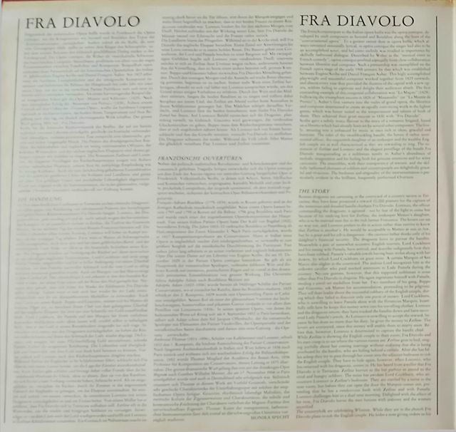 LP Fra Diavolo Deutsche Grammophon 1976