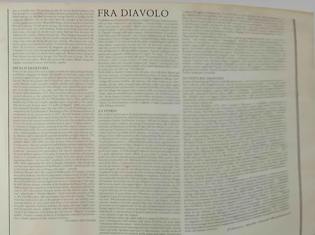LP Fra Diavolo Deutsche Grammophon 1976