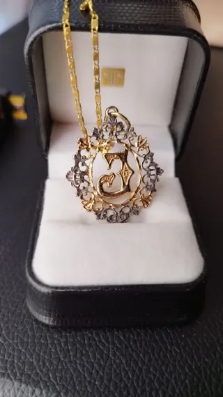 Colgante Oro y Plata Letra J