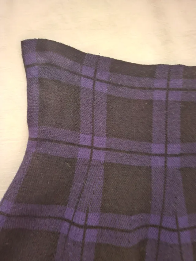 Falda de punto a cuadros mini