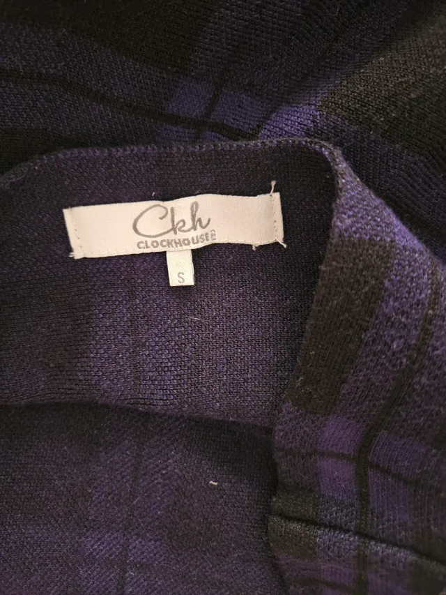 Falda de punto a cuadros mini