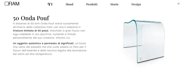 Mesa auxiliar Onda Vidrio Curvo