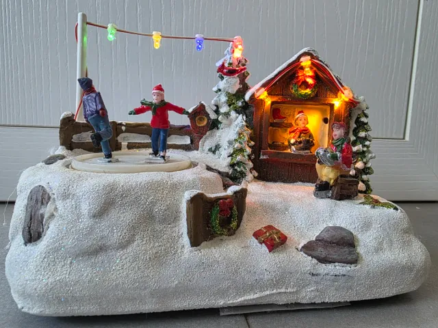 Pueblo Navideño con Luces