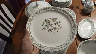 Vajilla 60 piezas Pontesa de porcelana años 80