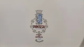 Vajilla 60 piezas Pontesa de porcelana años 80