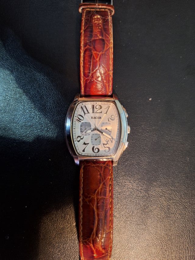 Reloj RACER Acero Inoxidable Correa Marrón